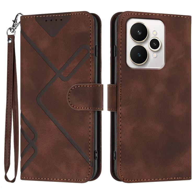 Line Pattern Skin Feel Leather Phone Case — view 51