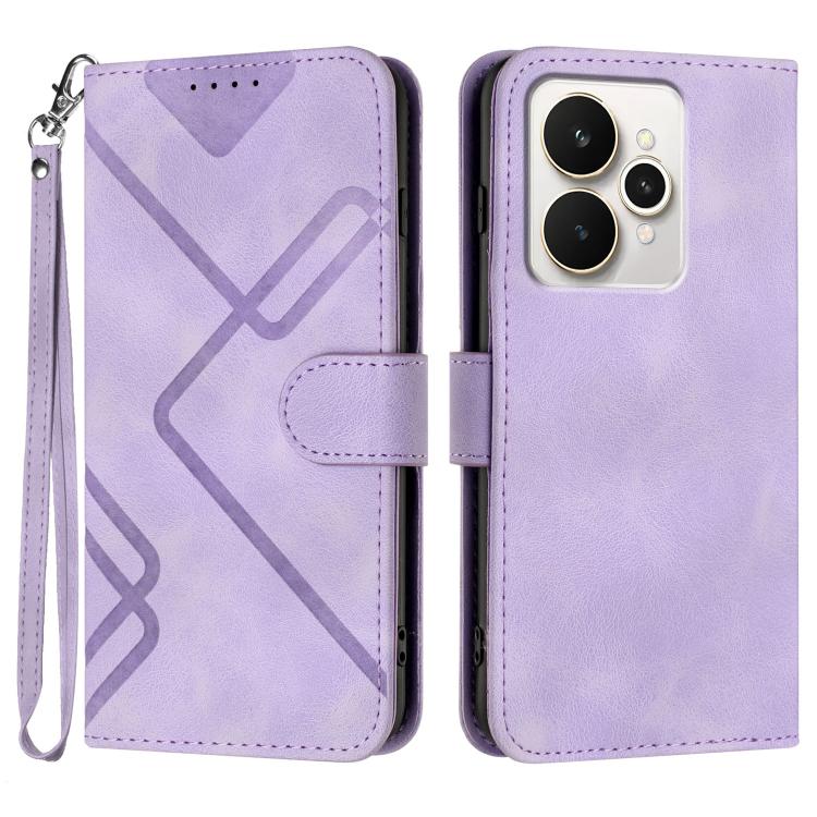 Line Pattern Skin Feel Leather Phone Case — view 52