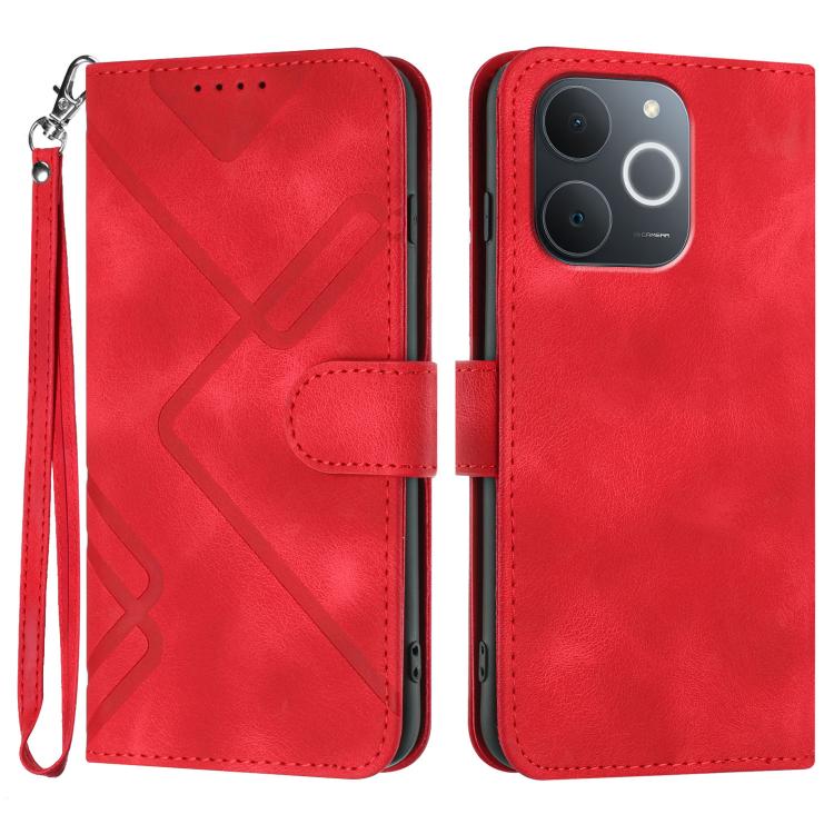 Line Pattern Skin Feel Leather Phone Case — view 42