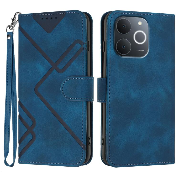 Line Pattern Skin Feel Leather Phone Case — view 43