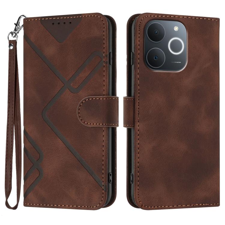 Line Pattern Skin Feel Leather Phone Case — view 45