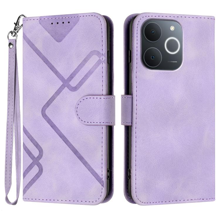 Line Pattern Skin Feel Leather Phone Case — view 46