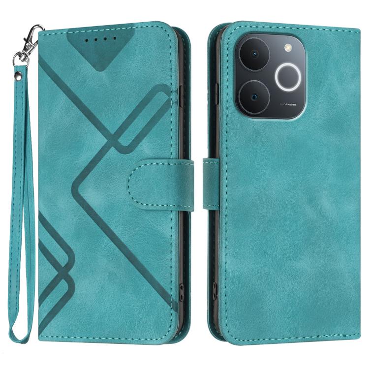 Line Pattern Skin Feel Leather Phone Case — view 47