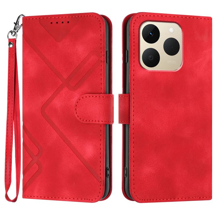 Line Pattern Skin Feel Leather Phone Case — view 36
