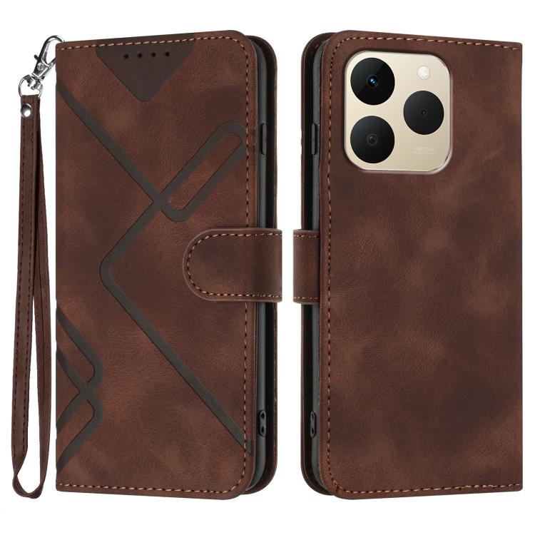 Line Pattern Skin Feel Leather Phone Case — view 39