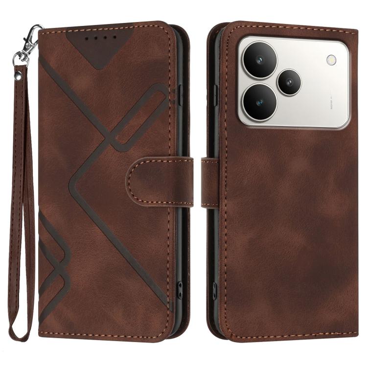 Line Pattern Skin Feel Leather Phone Case — view 33