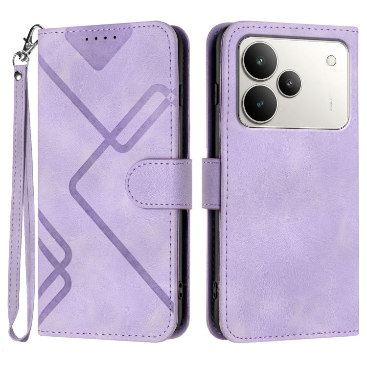 Line Pattern Skin Feel Leather Phone Case — view 34