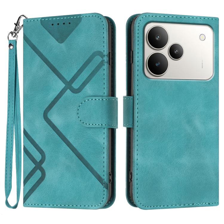 Line Pattern Skin Feel Leather Phone Case — view 35