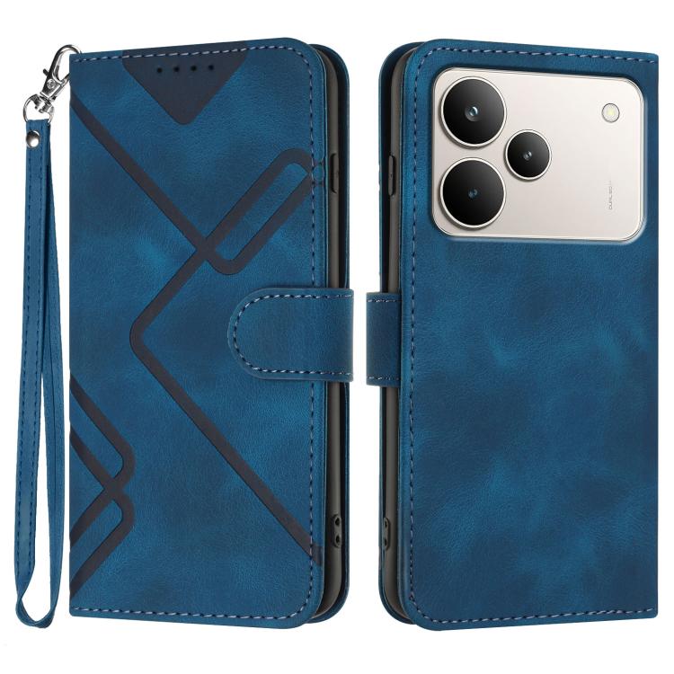Line Pattern Skin Feel Leather Phone Case — view 25