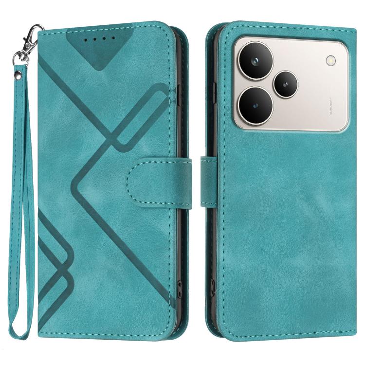 Line Pattern Skin Feel Leather Phone Case — view 29