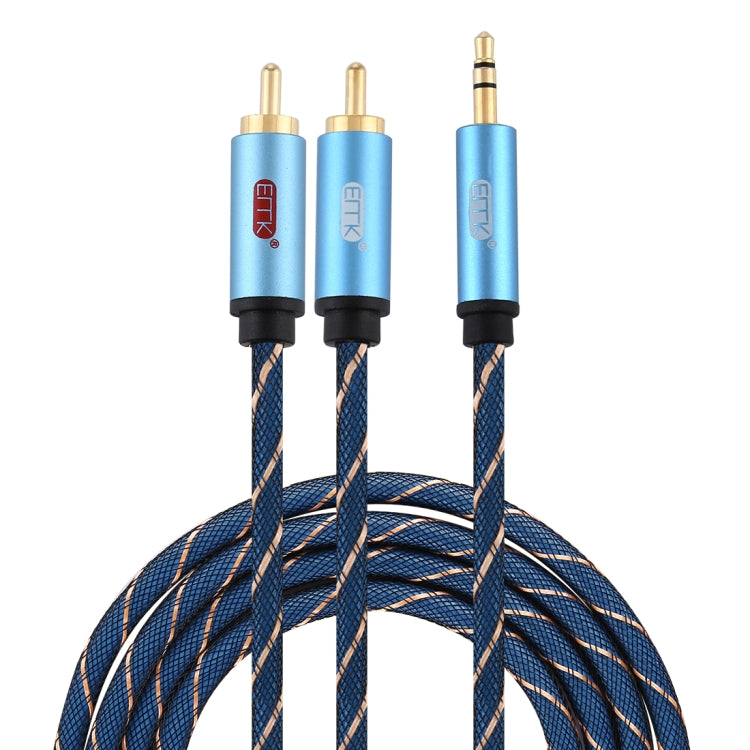 EMK 3.5mm Jack Male to 2 x RCA Male Gold Plated Connector Speaker Audio Cable — view 9