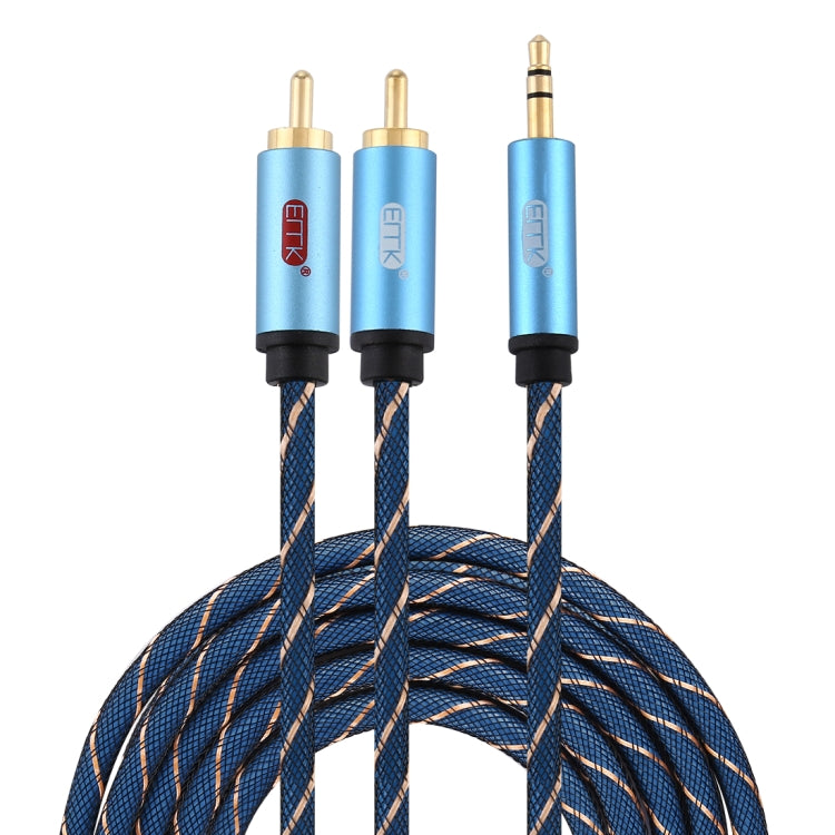 EMK 3.5mm Jack Male to 2 x RCA Male Gold Plated Connector Speaker Audio Cable — view 10