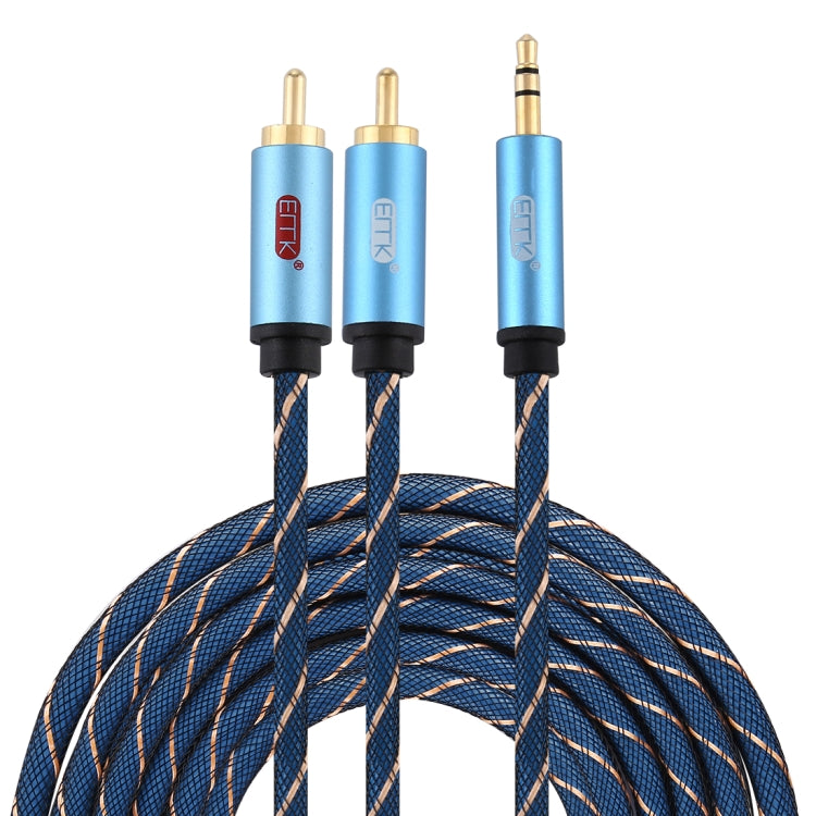 EMK 3.5mm Jack Male to 2 x RCA Male Gold Plated Connector Speaker Audio Cable — view 11