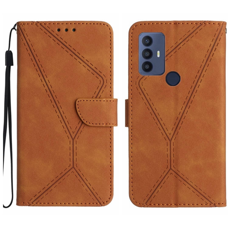Stitching Embossed Leather Phone Case — view 11
