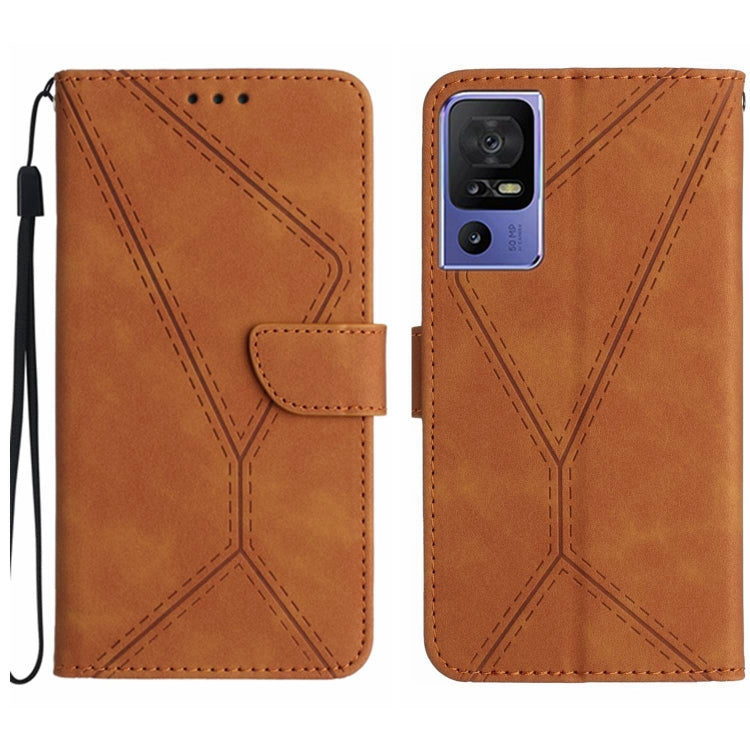 Stitching Embossed Leather Phone Case — view 12
