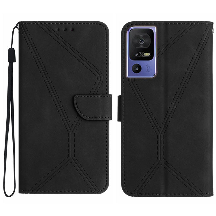 Stitching Embossed Leather Phone Case — view 16