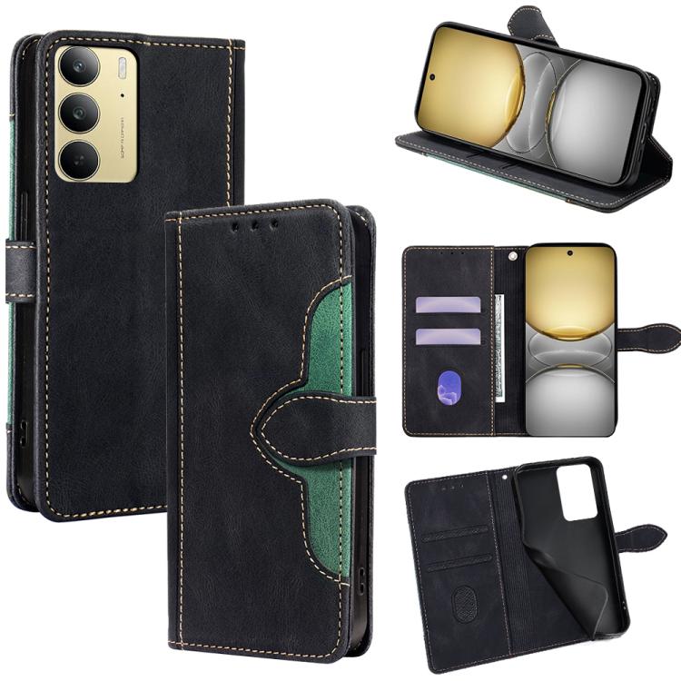 Skin Feel Magnetic Buckle Leather Phone Case — For Realme GT Neo5 SE