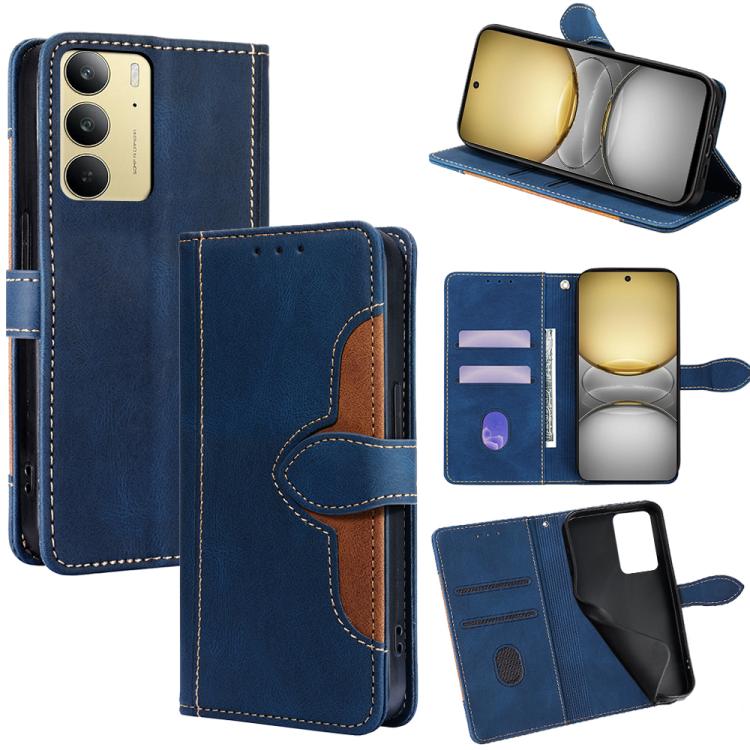 Skin Feel Magnetic Buckle Leather Phone Case — Brown