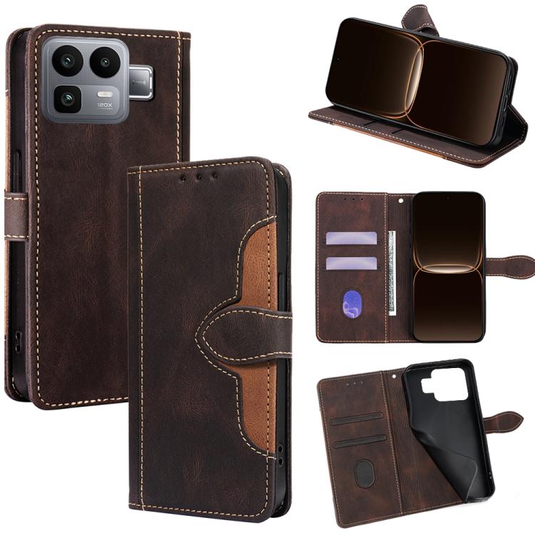 Skin Feel Magnetic Buckle Leather Phone Case — Blue