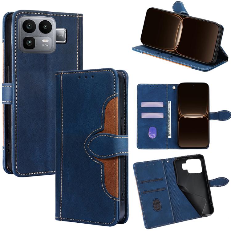 Skin Feel Magnetic Buckle Leather Phone Case — Red