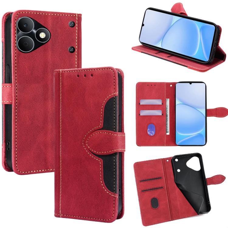 Skin Feel Magnetic Buckle Leather Phone Case — For Realme GT 7 5G Global