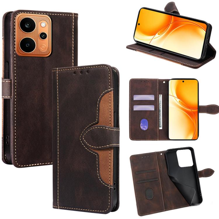 Skin Feel Magnetic Buckle Leather Phone Case — For Realme 16 Pro 5G
