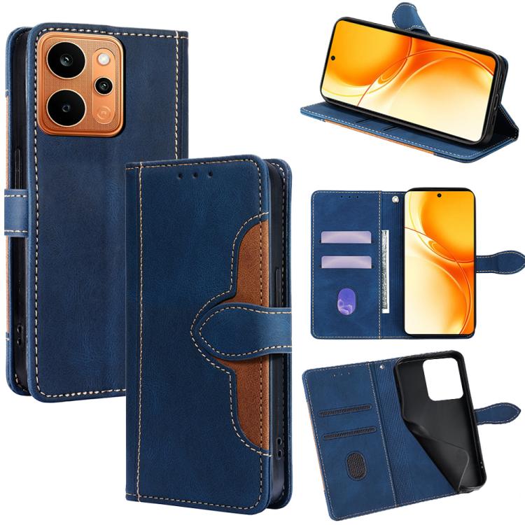 Skin Feel Magnetic Buckle Leather Phone Case — For Realme P4x 5G