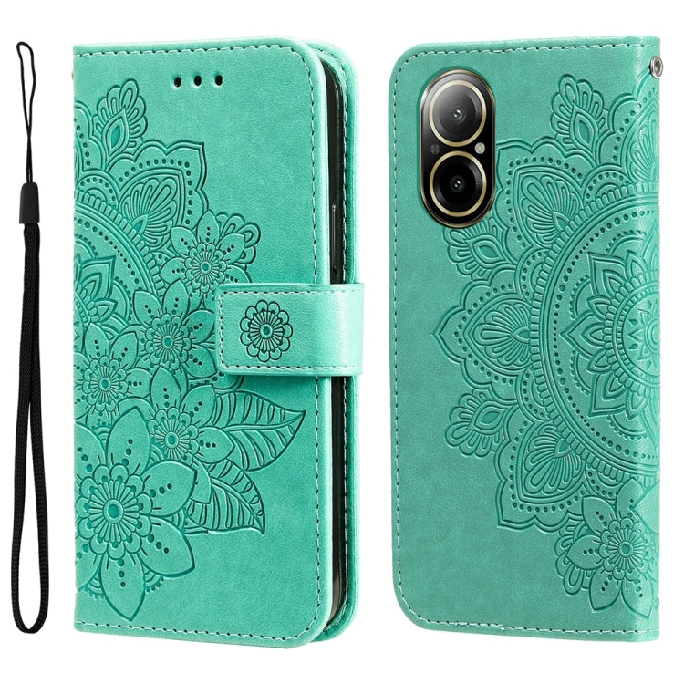 Seven-petal Flowers Embossing Leather Phone Case — view 54