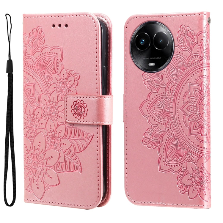 Seven-petal Flowers Embossing Leather Phone Case — view 61