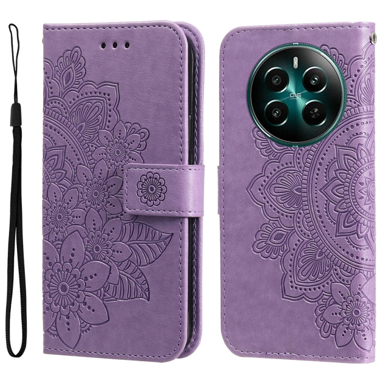 Seven-petal Flowers Embossing Leather Phone Case — view 42