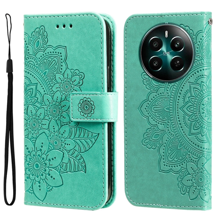 Seven-petal Flowers Embossing Leather Phone Case — view 44