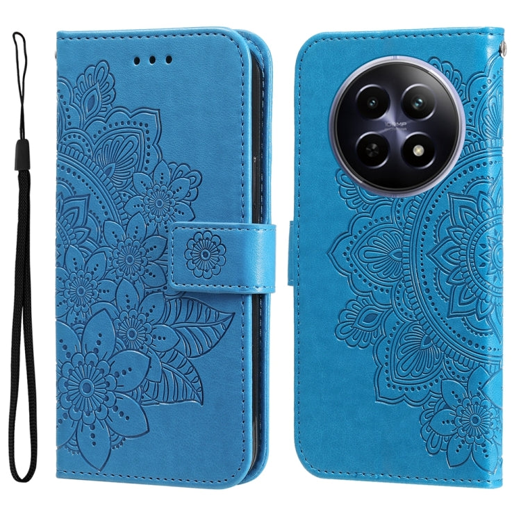 Seven-petal Flowers Embossing Leather Phone Case — view 38