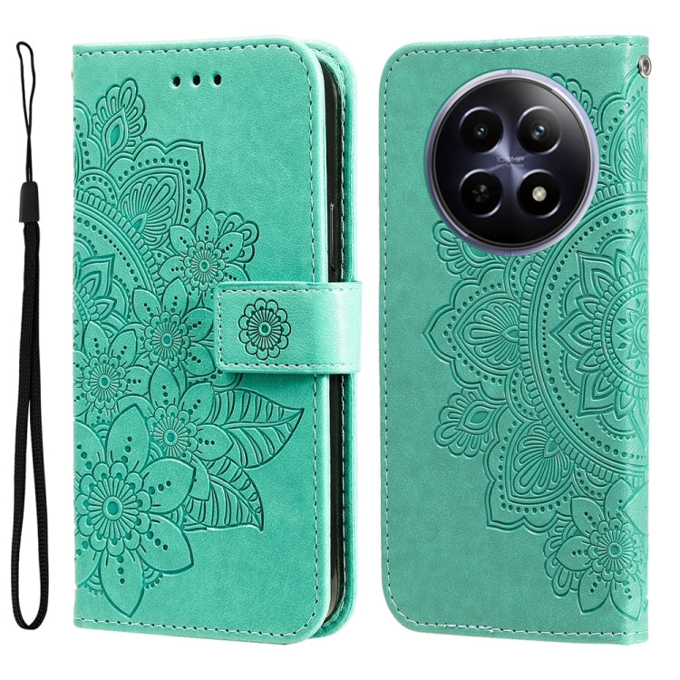 Seven-petal Flowers Embossing Leather Phone Case — view 39