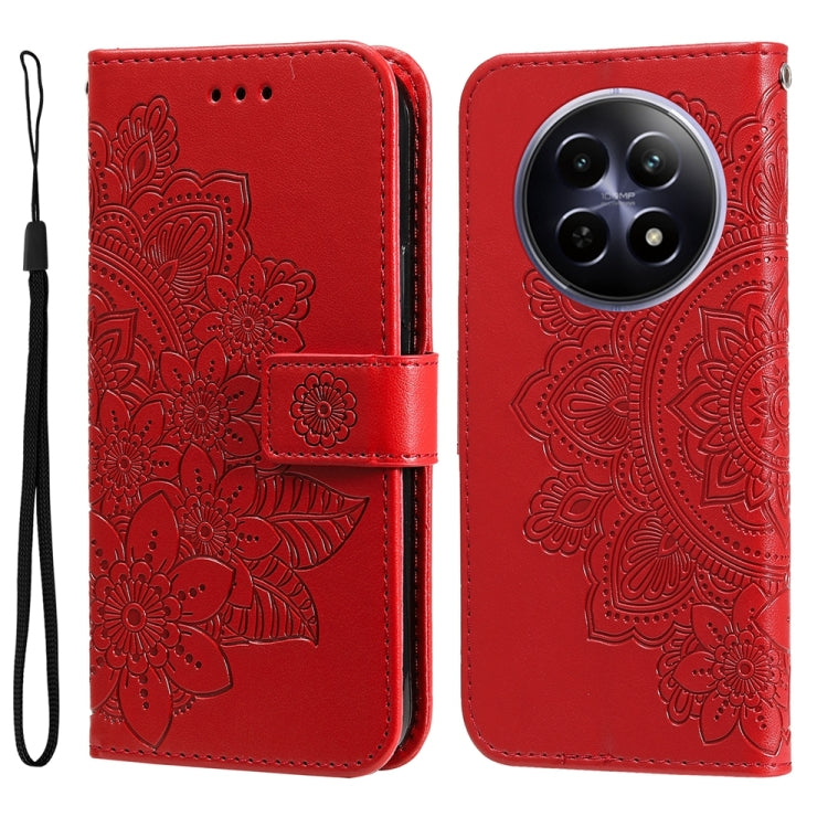 Seven-petal Flowers Embossing Leather Phone Case — view 40