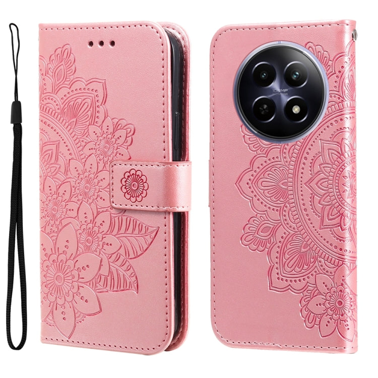 Seven-petal Flowers Embossing Leather Phone Case — view 41
