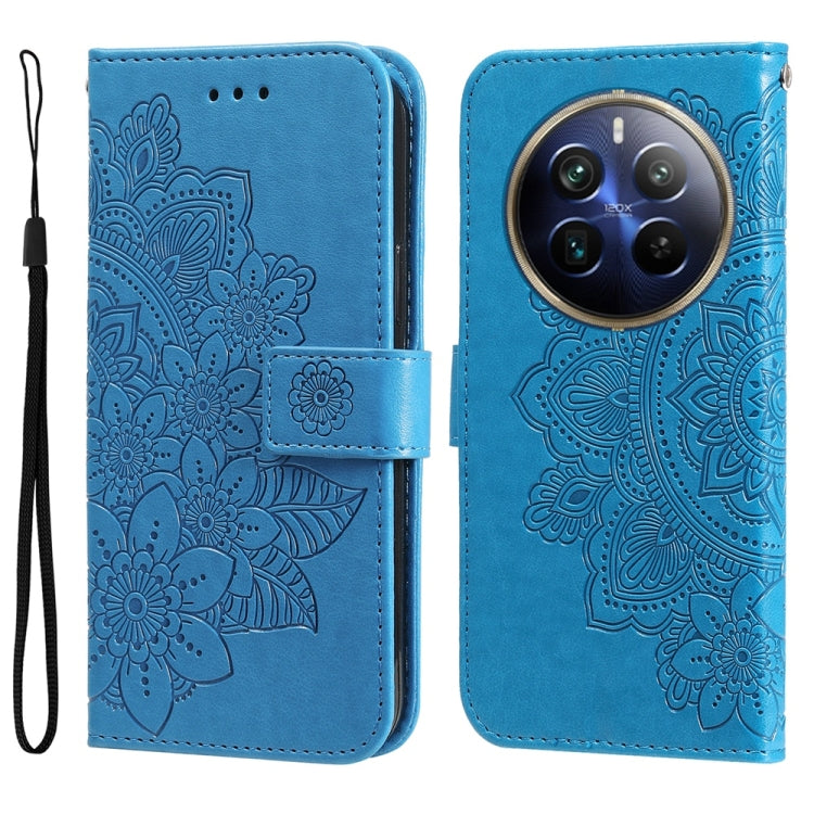 Seven-petal Flowers Embossing Leather Phone Case — view 23