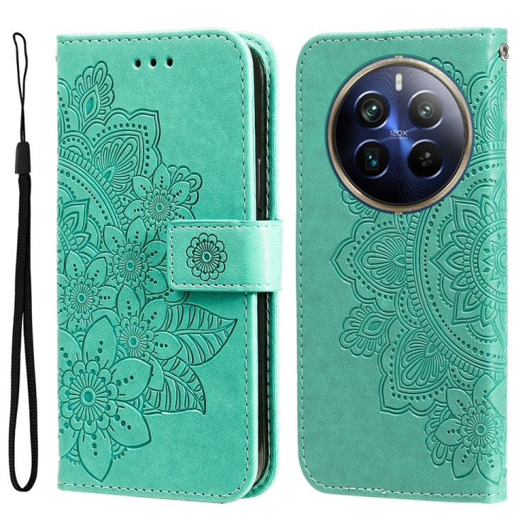 Seven-petal Flowers Embossing Leather Phone Case — view 24