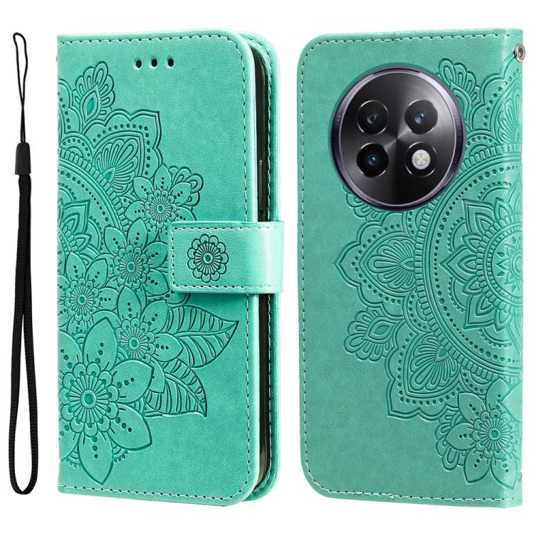 Seven-petal Flowers Embossing Leather Phone Case — view 19