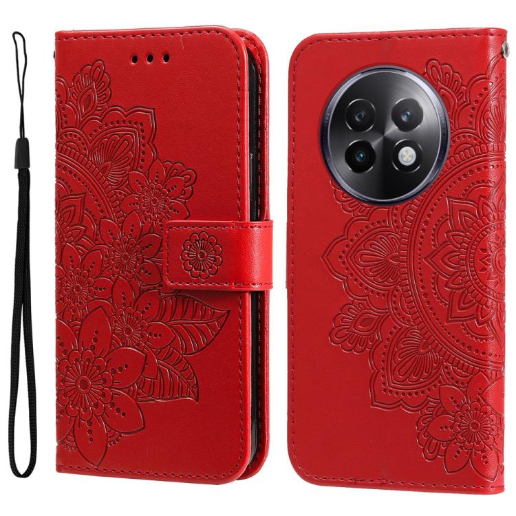 Seven-petal Flowers Embossing Leather Phone Case — view 20