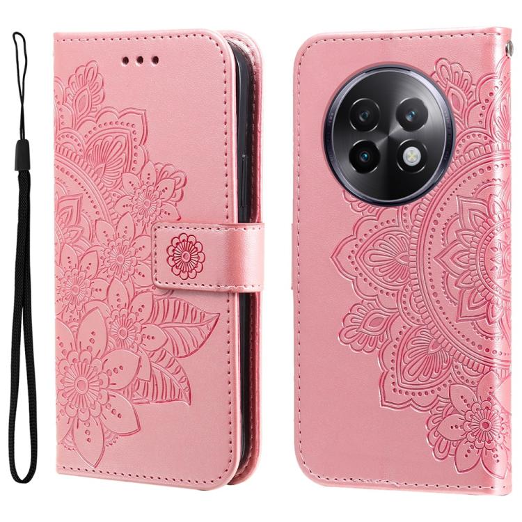 Seven-petal Flowers Embossing Leather Phone Case — view 21