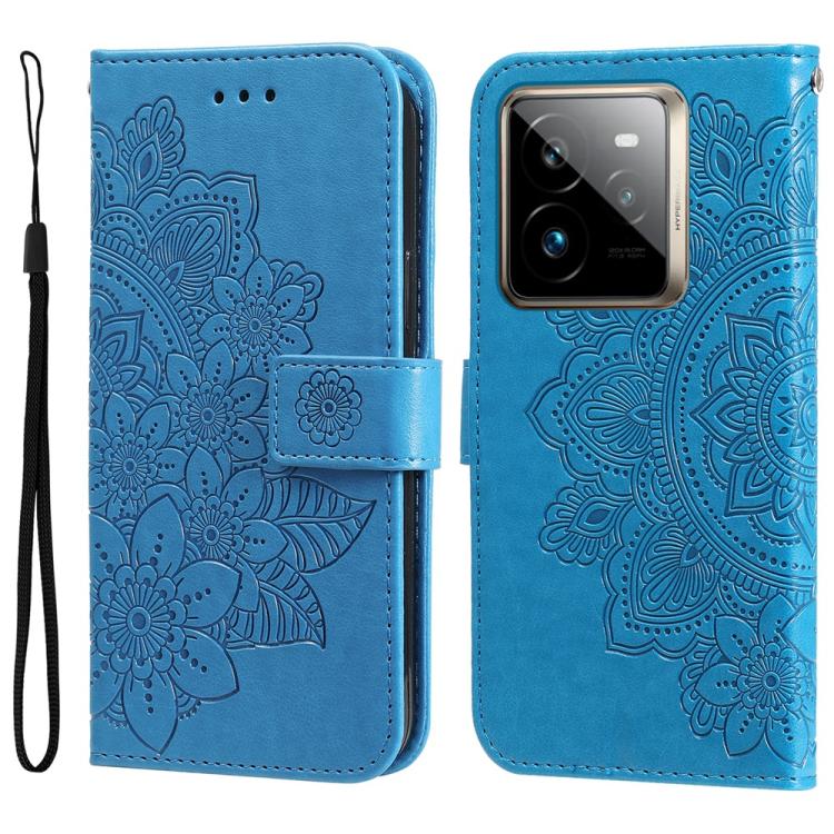 Seven-petal Flowers Embossing Leather Phone Case — For Realme 11 4G Global