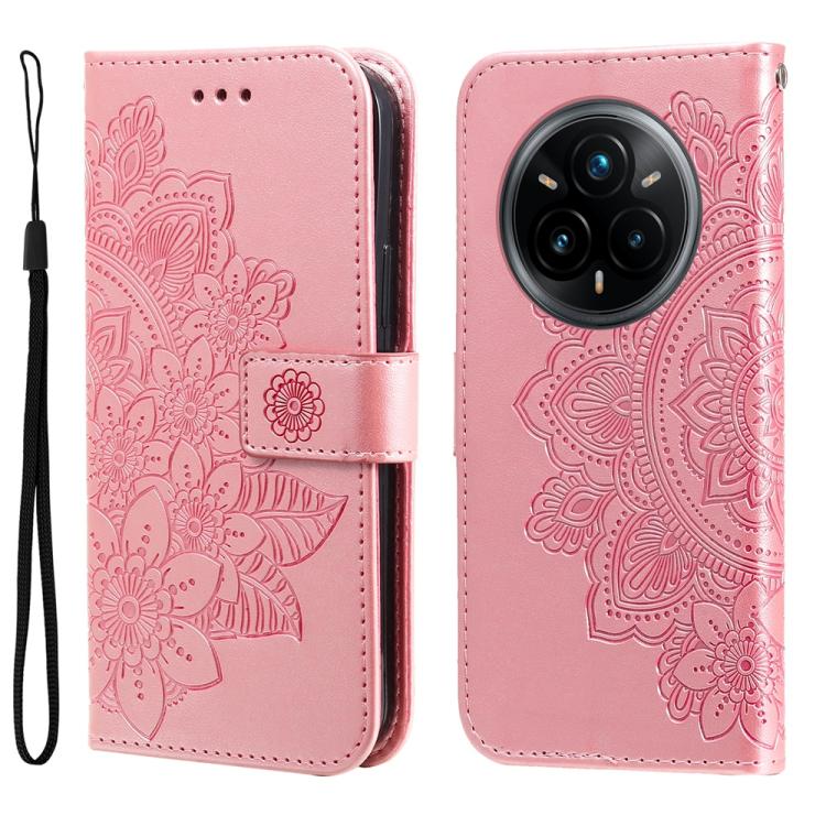 Seven-petal Flowers Embossing Leather Phone Case — view 66