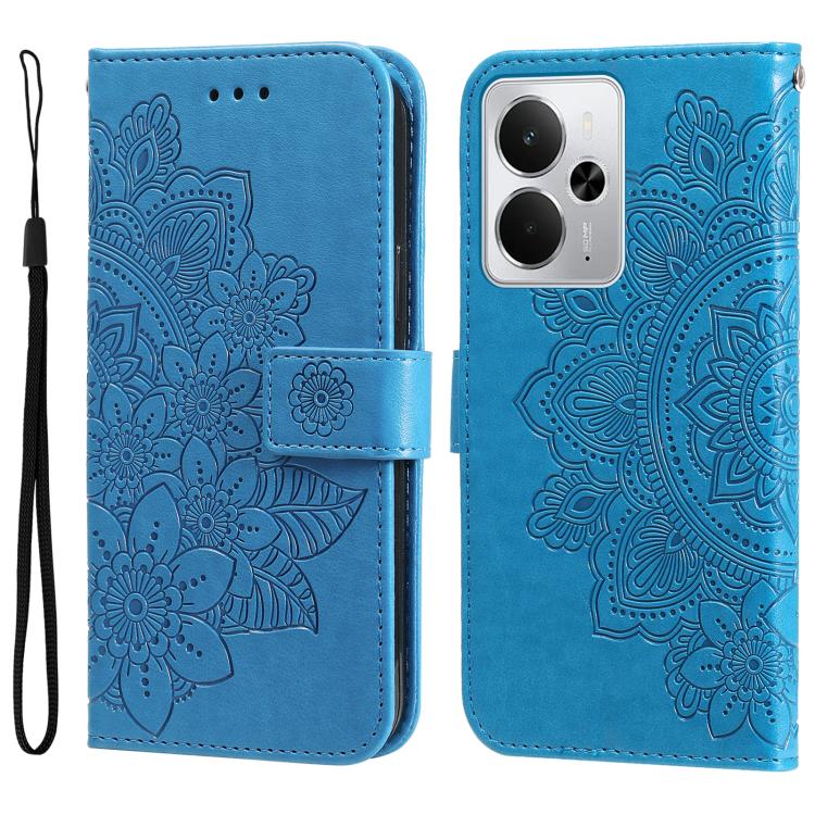Seven-petal Flowers Embossing Leather Phone Case — view 58