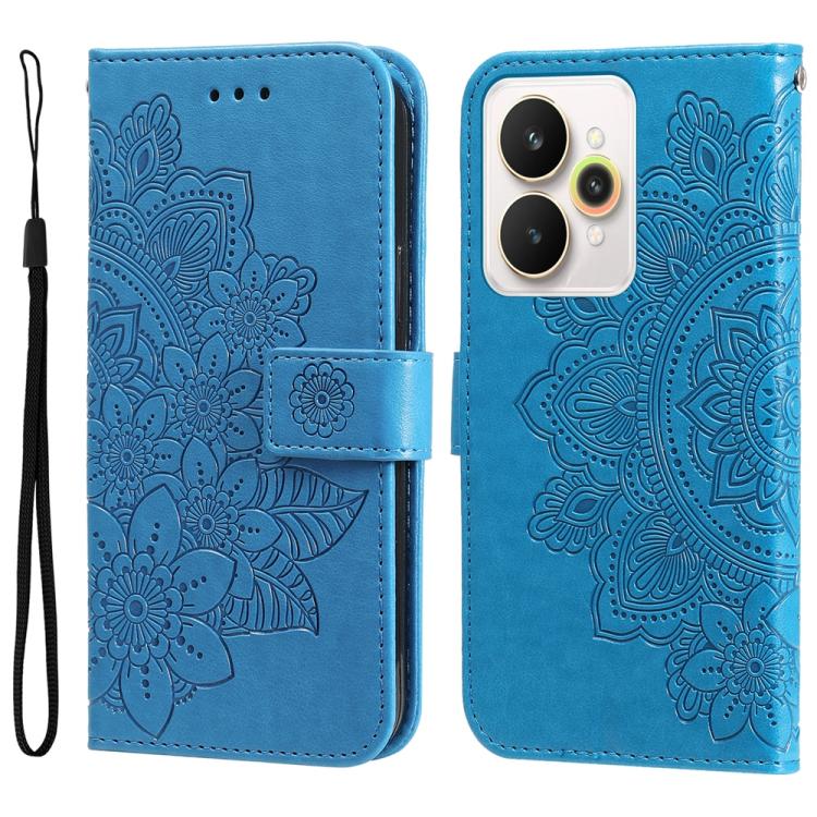 Seven-petal Flowers Embossing Leather Phone Case — view 48
