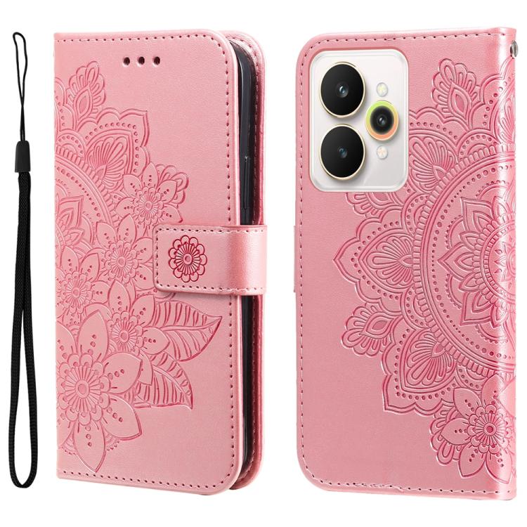 Seven-petal Flowers Embossing Leather Phone Case — view 51