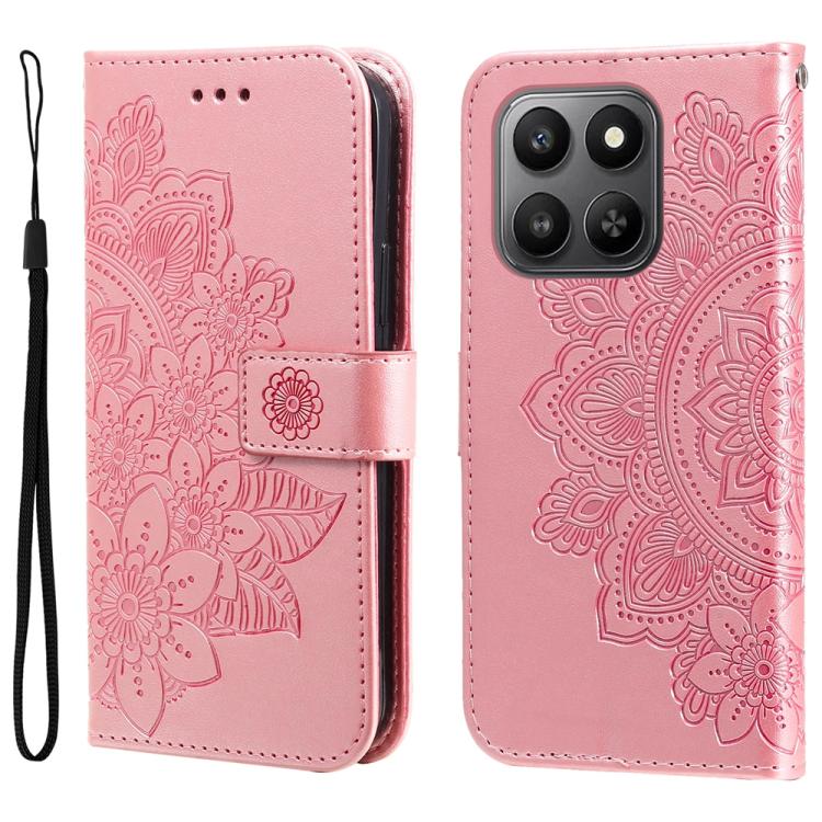 Seven-petal Flowers Embossing Leather Phone Case — view 41