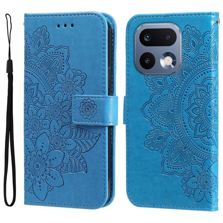 Seven-petal Flowers Embossing Leather Phone Case — Rose Gold
