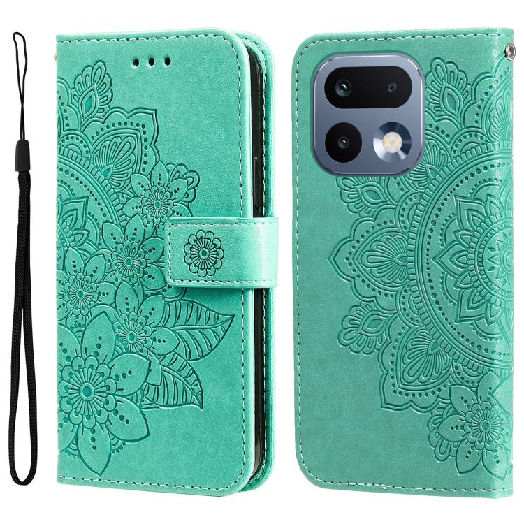 Seven-petal Flowers Embossing Leather Phone Case — view 19