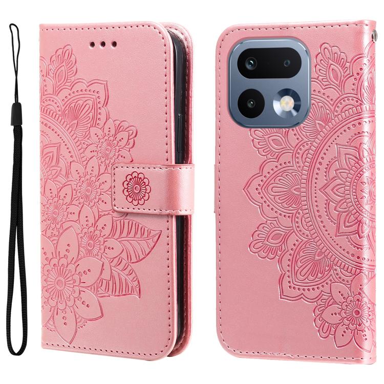 Seven-petal Flowers Embossing Leather Phone Case — view 21