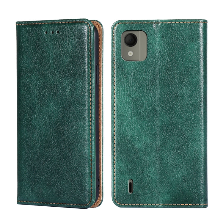 Gloss Oil Solid Color Magnetic Leather Phone Case